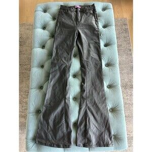 Edikted Women's Luna Faux Leather Flare Jeans Pants Size small